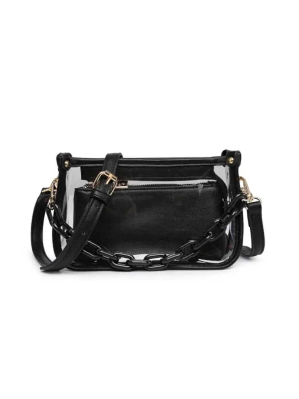 Clear Stadium Approved Crossbody Bag with Detachable Pouch